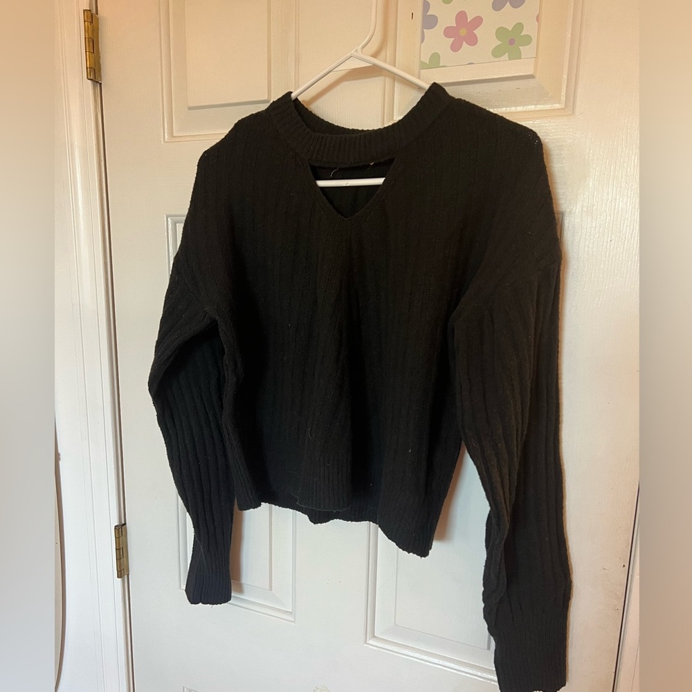 Black sweater with small cutout